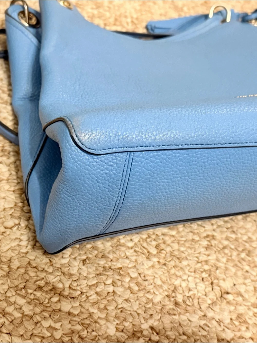 kate spade Sky Blue Leather Shoulder Bag with Tassel